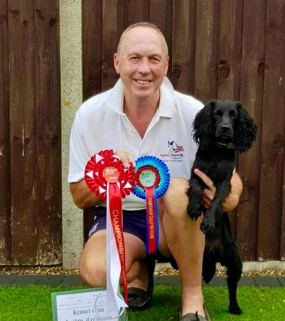 Alan Bray With Fabulous Agility Dogs Ticita and Ticket at CRUFTS 2025